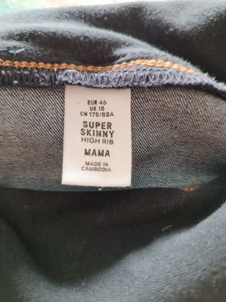 Vaquero embarazada HyM, talla 46