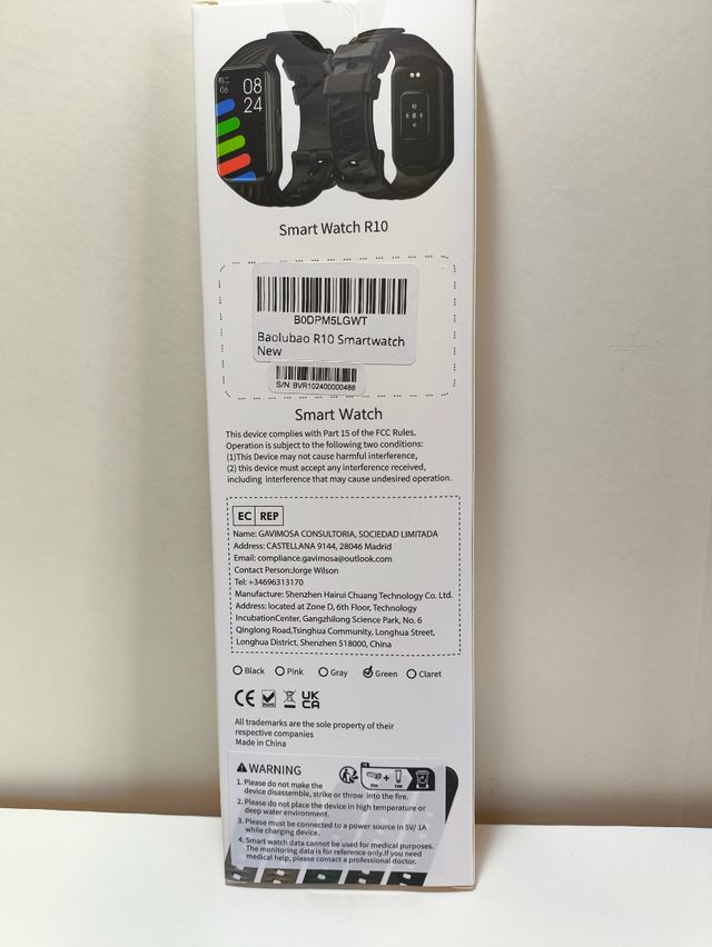 Orologio smartwatch sportivo R10 con due cinturini