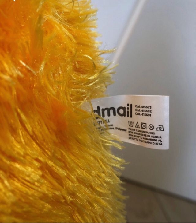 Palla smile peluche gialla