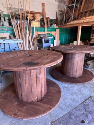 MESAS BOBINAS CARRETE MADERA CABLE CHILLPALET