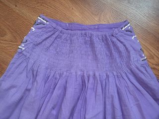 Pantalón harén morado con brillantes