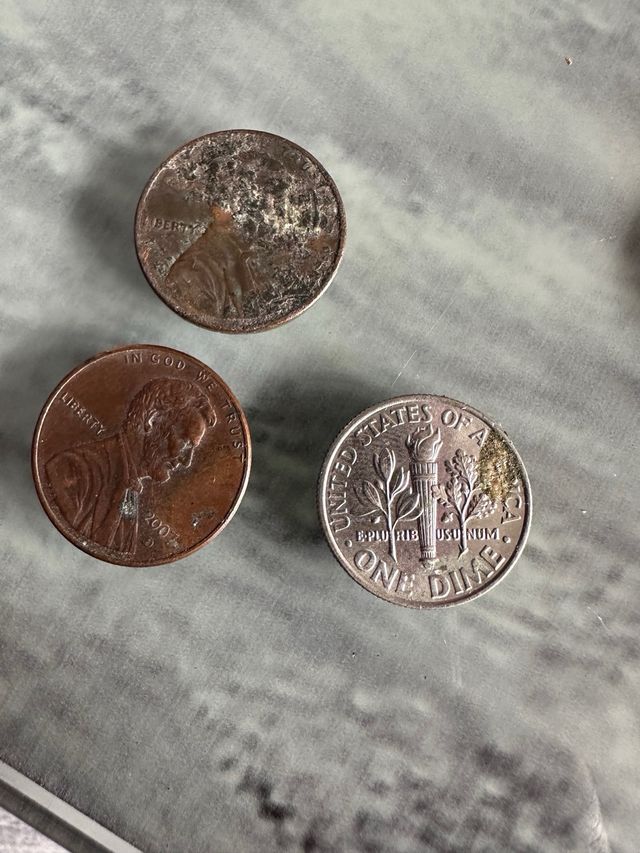 Lote 16 monedas de 1 y 10 centavos dolar americano