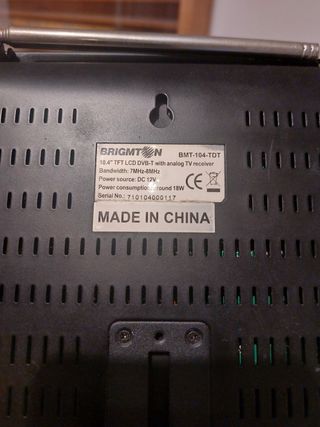 Televisión Brigmton 10,4 pulgadas
