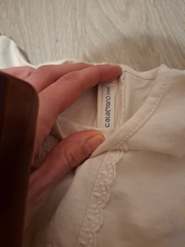 Camiseta y ranita a juego detalle flores