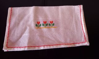 Pano bordado a ponto cruz