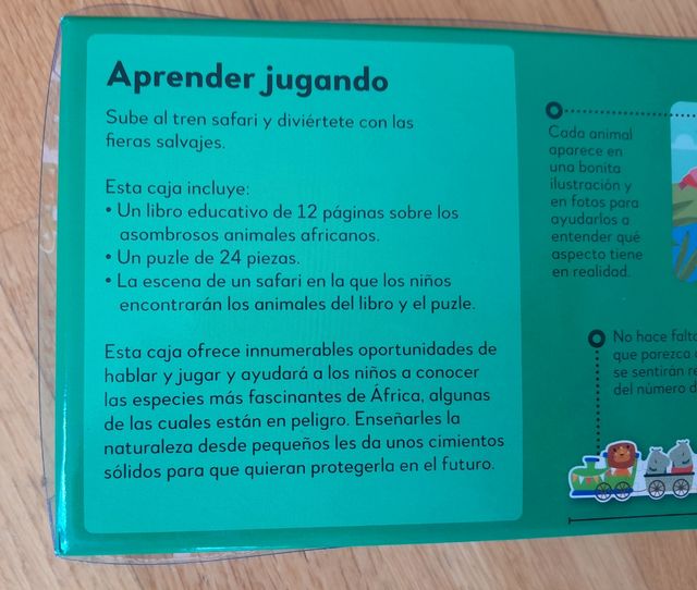 Puzle tren safari, esta Nuevo.