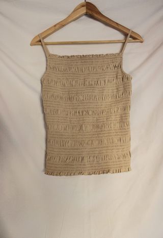 Top boho beige