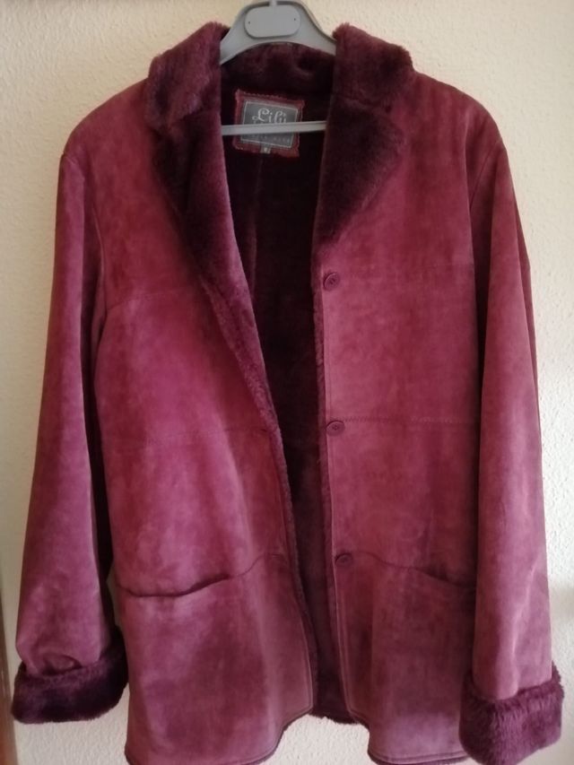 Abrigo cuero 100% piel pecari