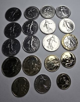 19 Monete Francia dal 1960 al 1990