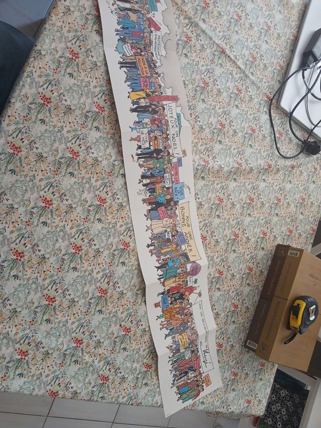 Poster felicitacion navidad 1972 tintin