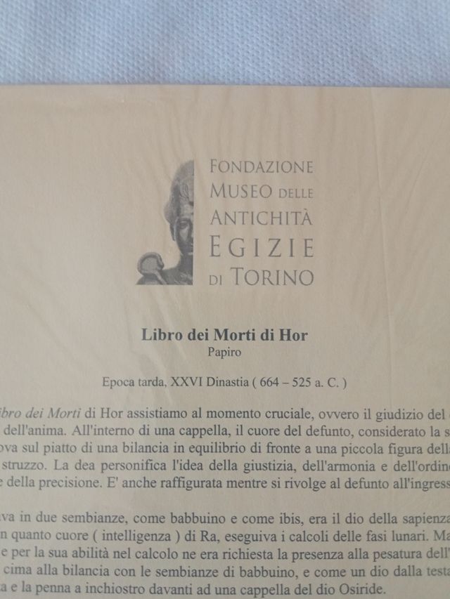 Pagina Libro dei Morti di Hor