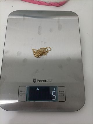 Cadena de oro con crucifijo49cm aprox