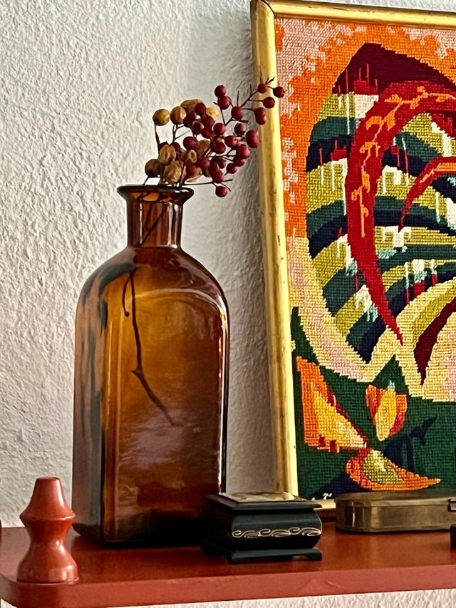 Frasca ámbar para bebida o decoración