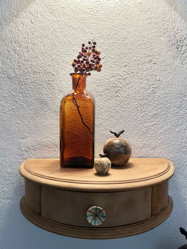 Frasca ámbar para bebida o decoración