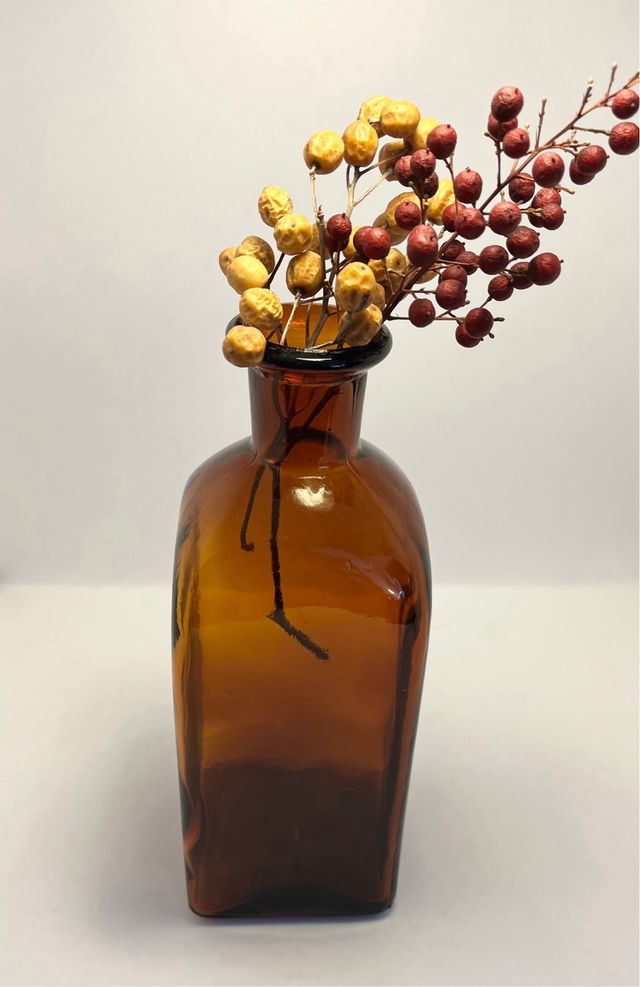 Frasca ámbar para bebida o decoración