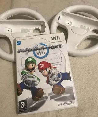 Wii Mario Kart Con 2 volantes