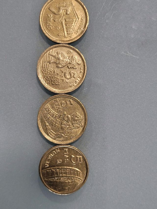 Monedas de 5 pesetas de provincias.