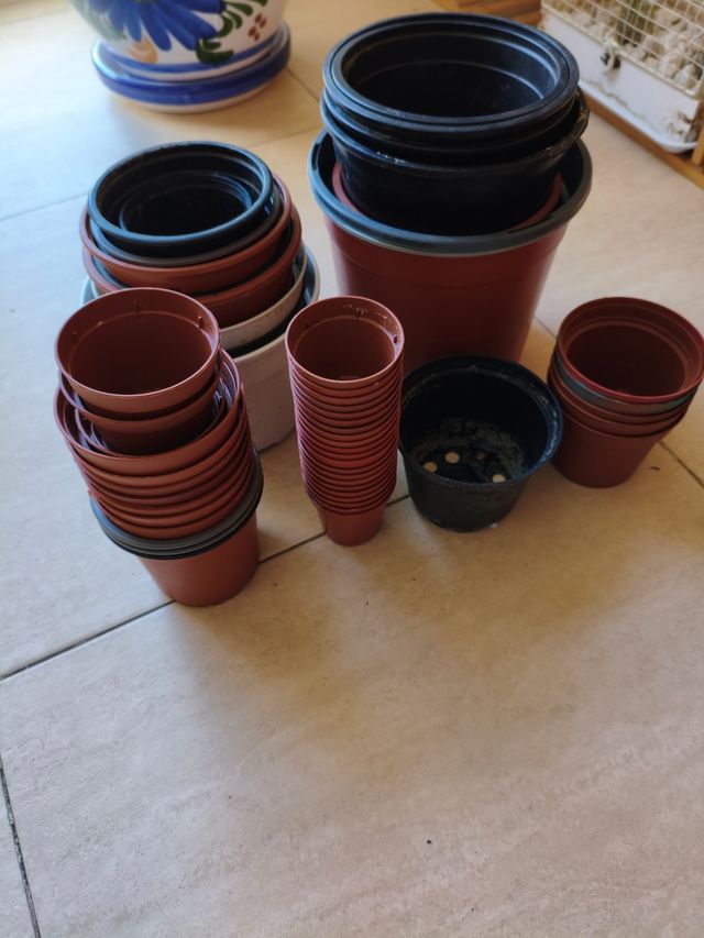 Conjunto de vasos de flores