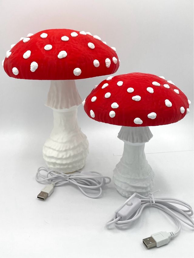 Set di due lampade a fungo