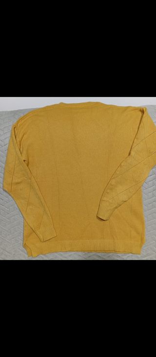 Jersey mujer lana manga larga en mostaza