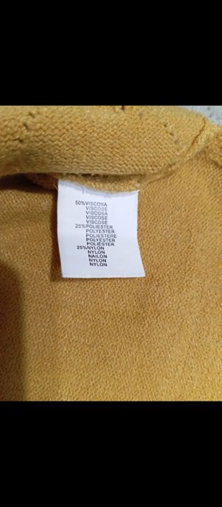 Jersey mujer lana manga larga en mostaza