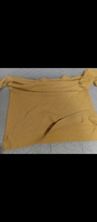 Jersey mujer lana manga larga en mostaza