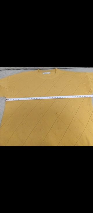 Jersey mujer lana manga larga en mostaza