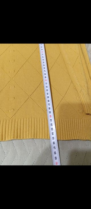 Jersey mujer lana manga larga en mostaza