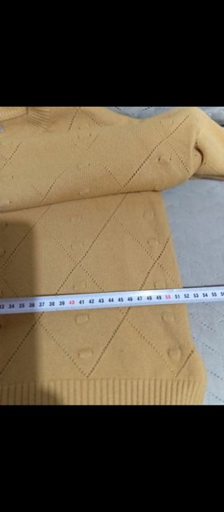 Jersey mujer lana manga larga en mostaza