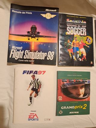 6 libretti istruzioni giochi PC game in italiano