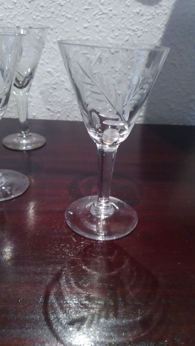 Copas pequeñas cristal tallado