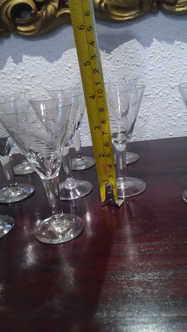 Copas pequeñas cristal tallado