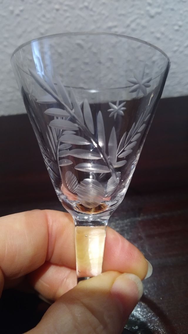 Copas pequeñas cristal tallado