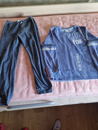 Pijama niño aterciopelado talla 12