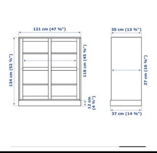 Vitrina havsta gris ikea