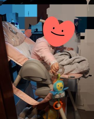 Trona-hamaca Hauck evolutiva.Recien nacido a 15 kg