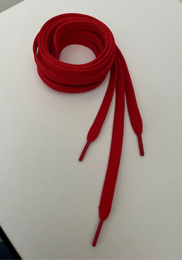 3 cordoneras zapatillas rojas