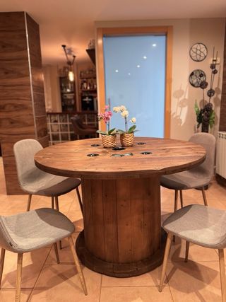 MESAS BOBINAS CARRETE MADERA CABLE CHILLPALET