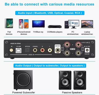 Amplificador HI-FI 120W con Bluetooth 
