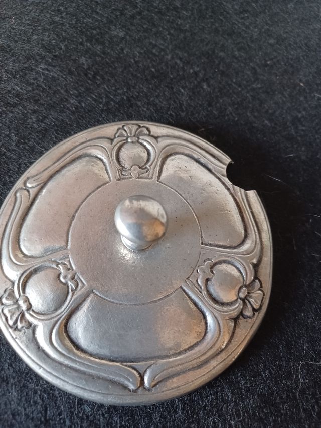 Formaggera peltro e cristallo