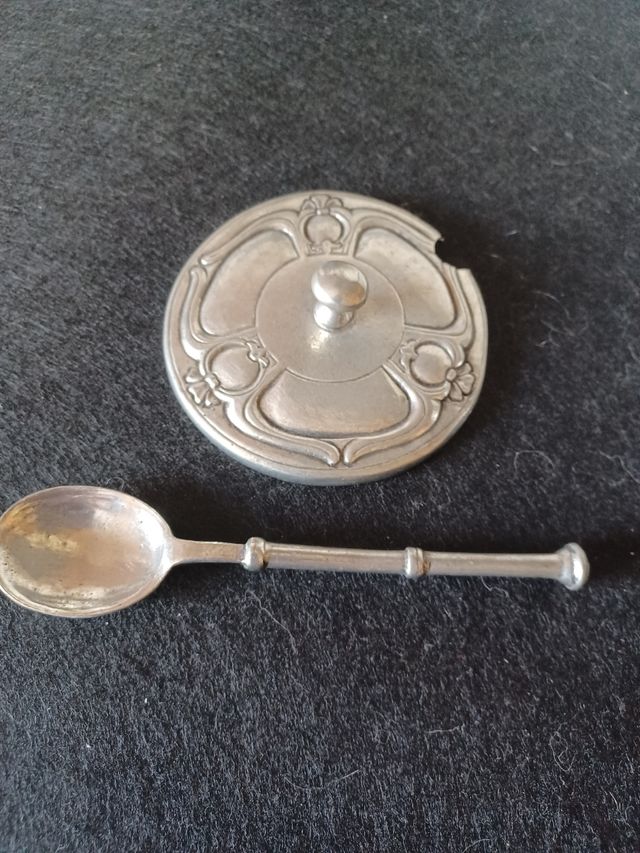 Formaggera peltro e cristallo