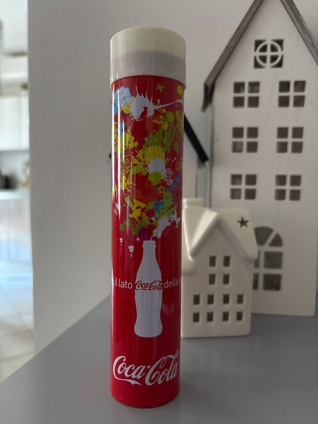 Portamatite Coca Cola In Metallo Con Temperino