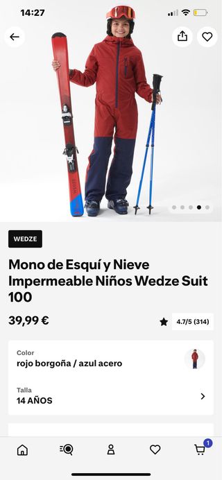 Mono esqui decathlon