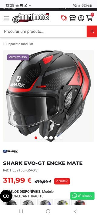 Capacete Shark Evo GT Encke Mat Red