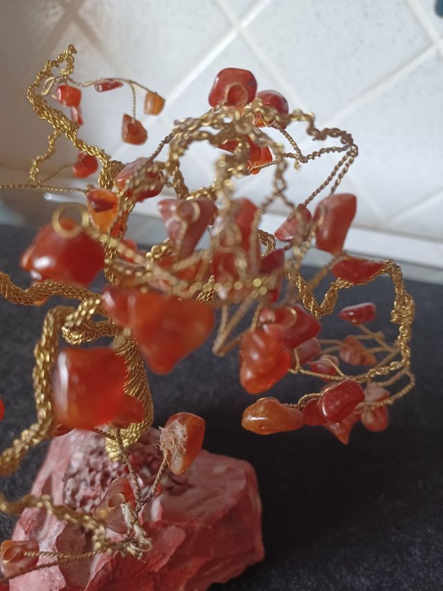 Alberello vintage rame e corniola