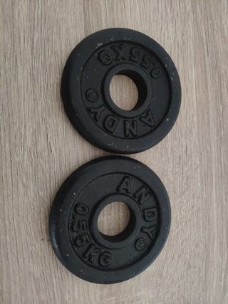 Dos discos de pesa 0.55Kg