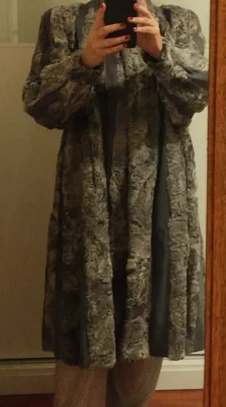 Abrigo astracán gris