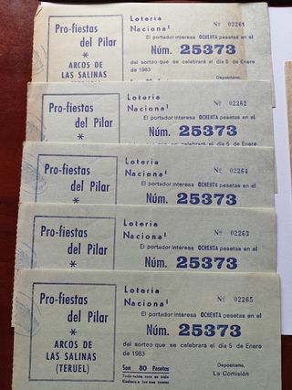 Lotería Arcos de las Salinas 1983