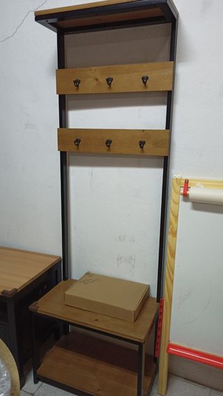Mueble entrada perchero banco