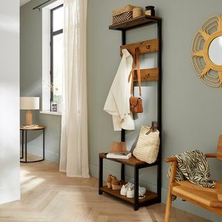 Mueble entrada perchero banco